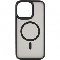 Чехол Metal Buttons Colorful for Apple iPhone 15 Pro with MagSafe (Чорний)