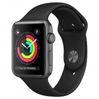 Apple Watch Series 3 GPS 42mm Space Gray Aluminum Case with Black Sport Band (MQL12)