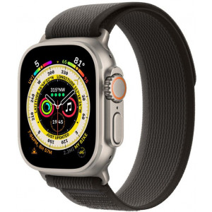 Apple Watch Ultra GPS + Cellular 49mm Titanium Case with Black/Gray Trail Loop - S/M (MQF43/MQFW3)