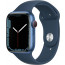Apple Watch Series 7 GPS + LTE 41mm Blue Aluminum Case with Abyss Blue Sport Band (MKHC3/MKHU3), отзывы, цены | Фото 3