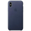 Чехол Apple iPhone X Leather Case Midnight Blue (MQTC2), отзывы, цены | Фото 2