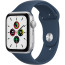 Apple Watch Series SE GPS 44mm Silver Aluminum Case with Abyss Blue Sport Band (MKQ43), отзывы, цены | Фото 2