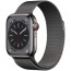 Apple Watch Series 8 GPS Cellular 45mm Graphite S. Steel Case with Milanese Loop Graphite (MNKW3/MNKX3), отзывы, цены | Фото 4