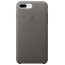 Чехол Apple iPhone 7 Plus Leather Case Storm Gray (MMYE2)
